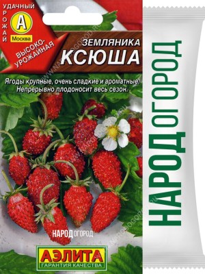 Семена Земляника альпийская Ксюша, 2 пакетика по 0,04г/100шт