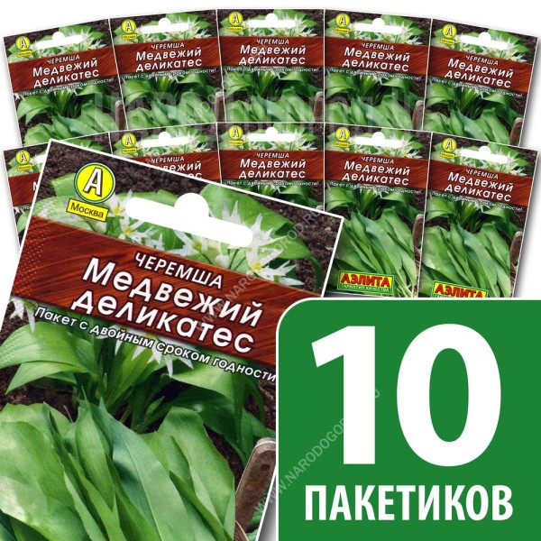 Семена Черемша Медвежий Деликатес, 10 пакетиков по 0,3г/60шт