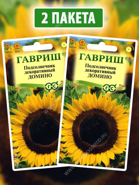 Семена Подсолнечник декоративный Домино, 2 пакетика по 0,5г