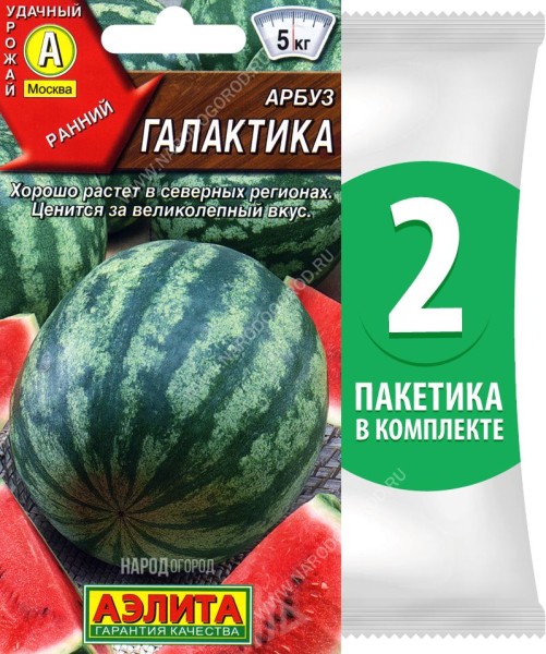 Семена Арбуз Галактика, 2 пакетика по 1г