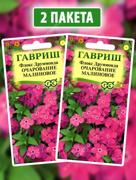 Семена Флокс Друммонда Очарование Малиновое, 2 пакетика по 0,05г