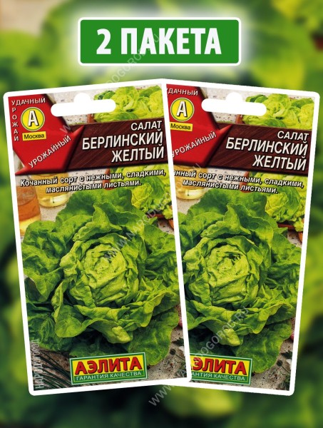 Семена Салат кочанный Берлинский Желтый, 2 пакетика по 0,5г