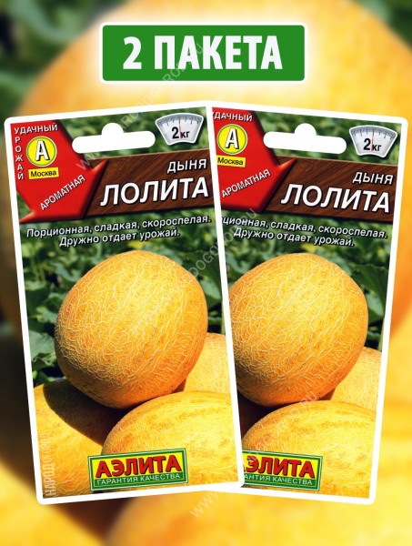 Семена Дыня ранняя Лолита, 2 пакетика по 1г