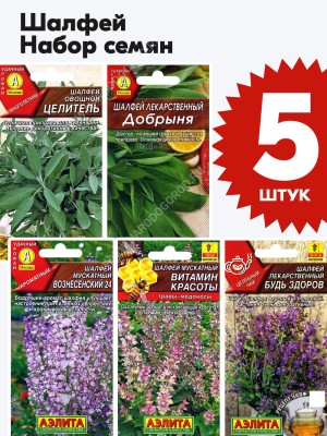 Семена Шалфей для посадки набор 5 пакетиков