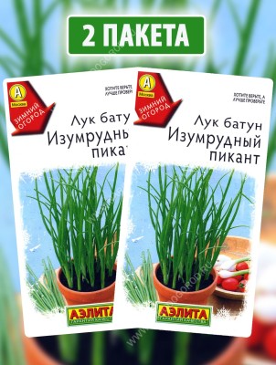 Семена Лук батун Изумрудный Пикант, 2 пакетика по 0,2г