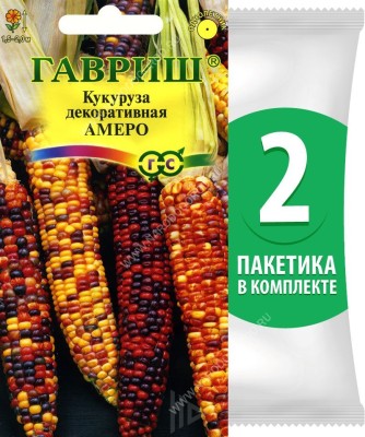 Семена Кукуруза декоративная Амеро, 2 пакетика по 5шт