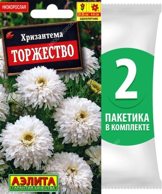 Семена Хризантема букетная Торжество, 2 пакетика по 0,1г/240шт