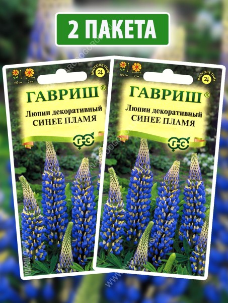 Семена Люпин Синее Пламя, 2 пакетика по 0,5г